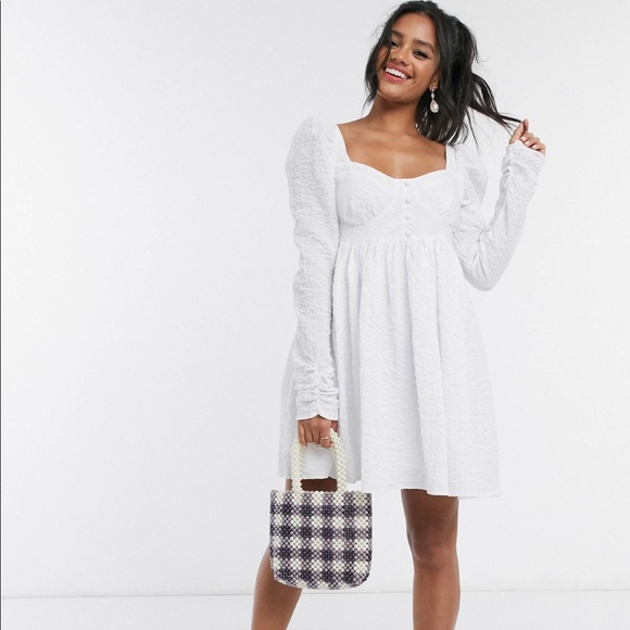 ASOS Dresses & Skirts - NWT Asos babydoll dress size 8 white